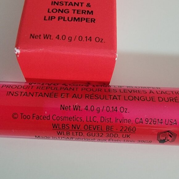 Too Faced Lip Injection Extreme Shade Strawberry Kiss New - Picture 14 of 15